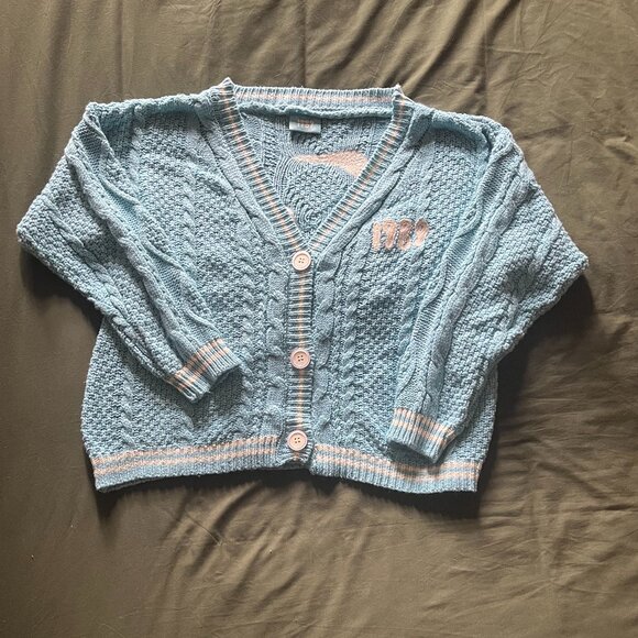 Taylor Swift 1989 Blue Cable Knit Cardigan - Picture 1 of 1